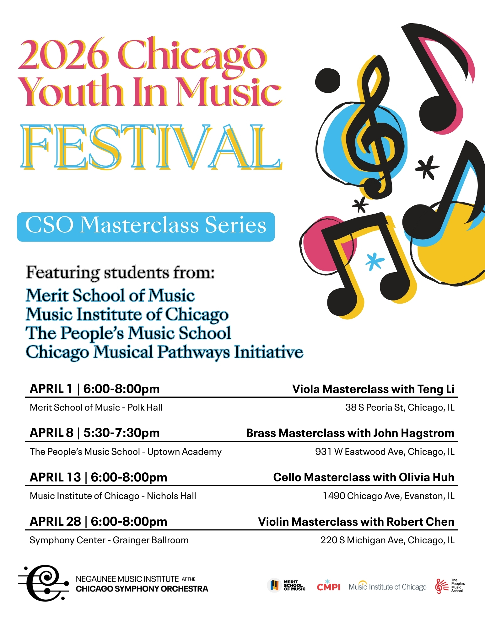 CSO Master class at 2026 Chicago Youth in Music Festival   