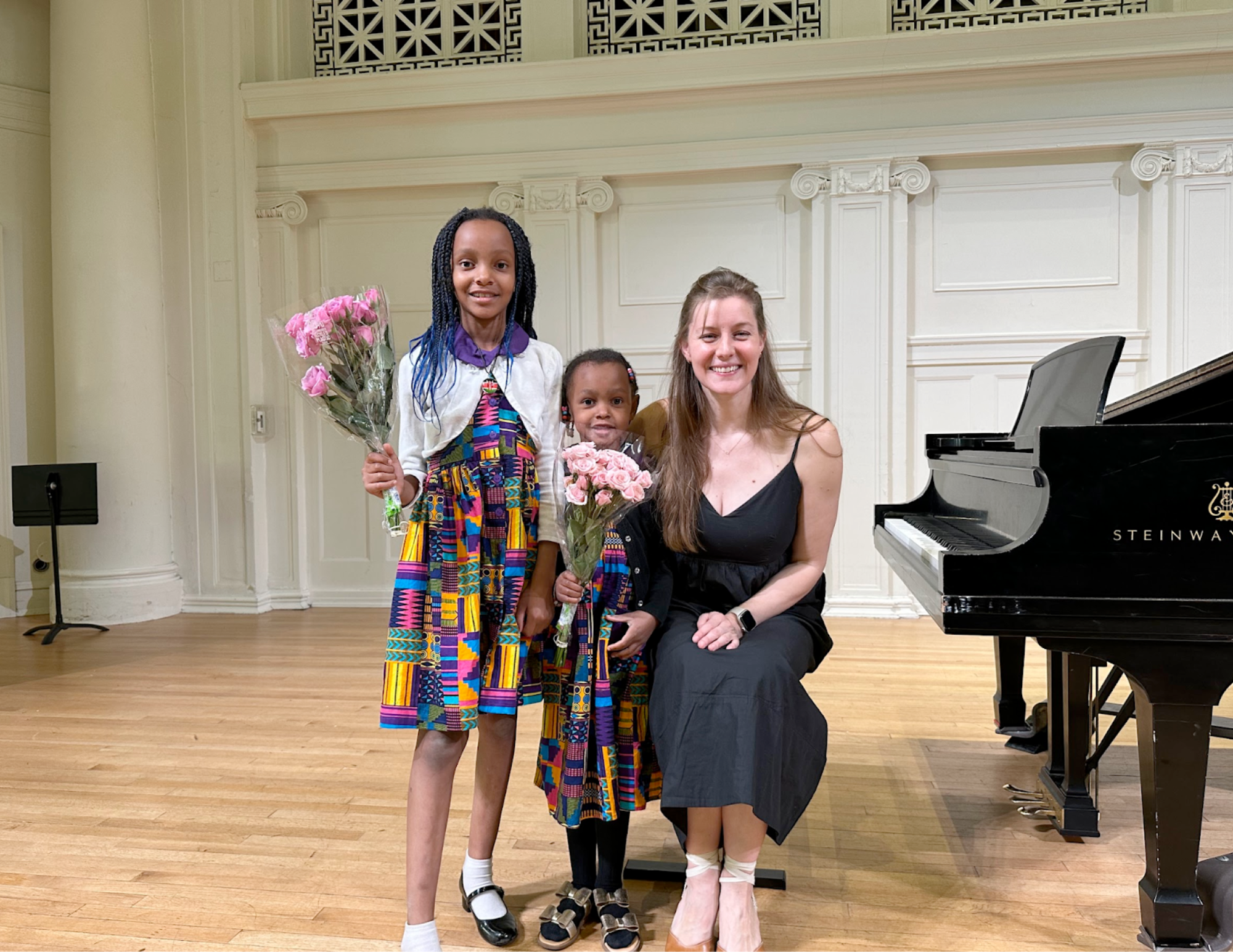Ella and Emmy with their teacher Rachelle Puccini