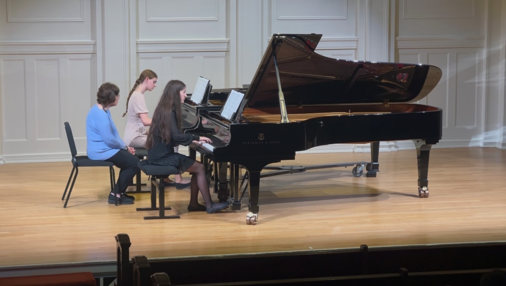 Angie Carlson, playing duo with Celia Fillier Steele