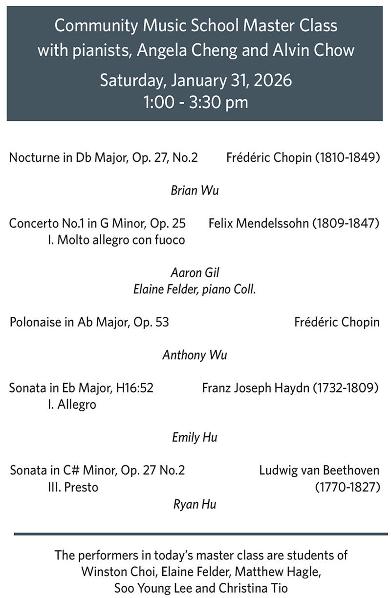 1.31.26 Cheng-Chow Piano Master Class with MIC Community Music School