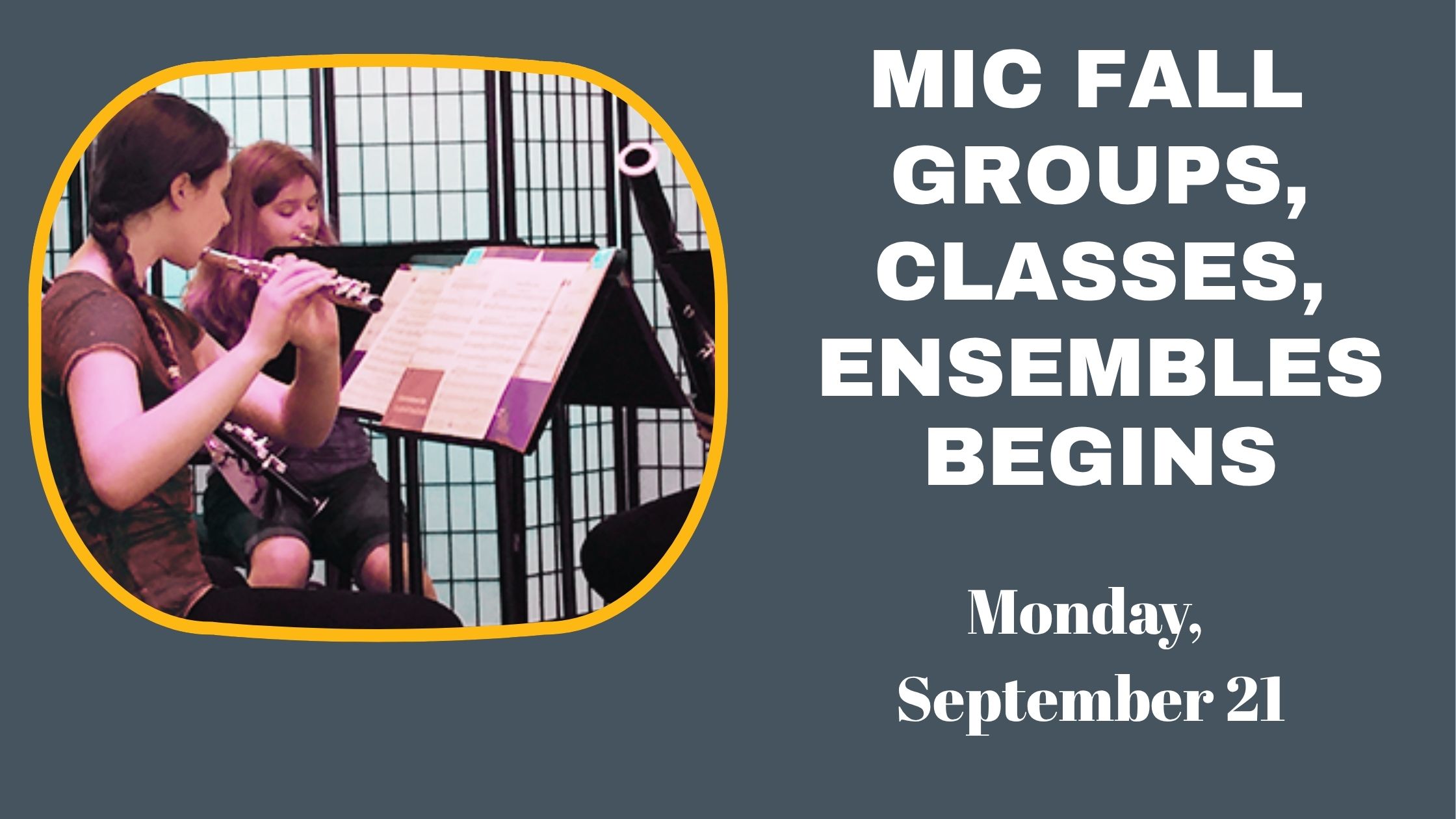 Fall MIC Group begins 2026
