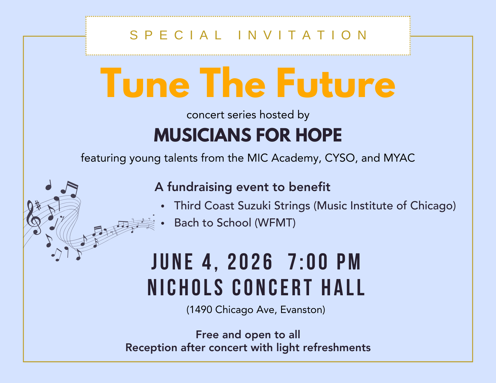 MIC Fundraiser Concert on June 4