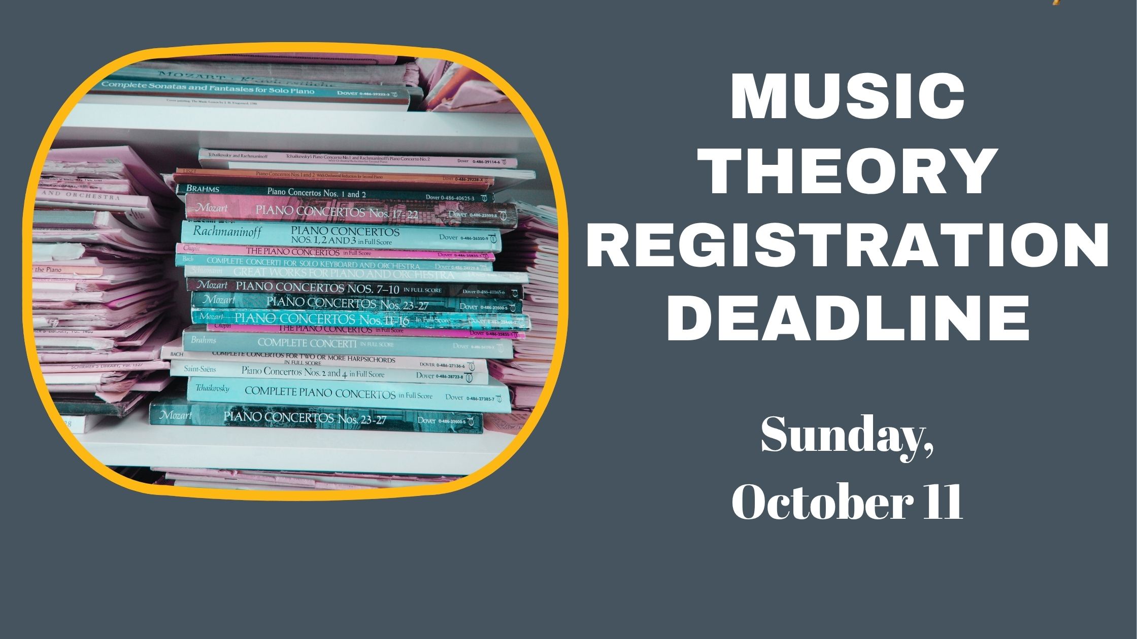 Music Institute Music Theory Registration Deadline