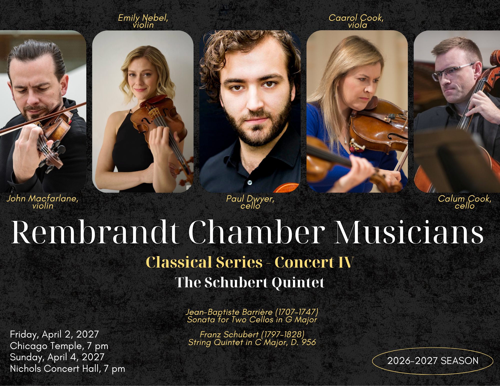 Rembrandt Chamber Musicians present:  The Schubert Quintet