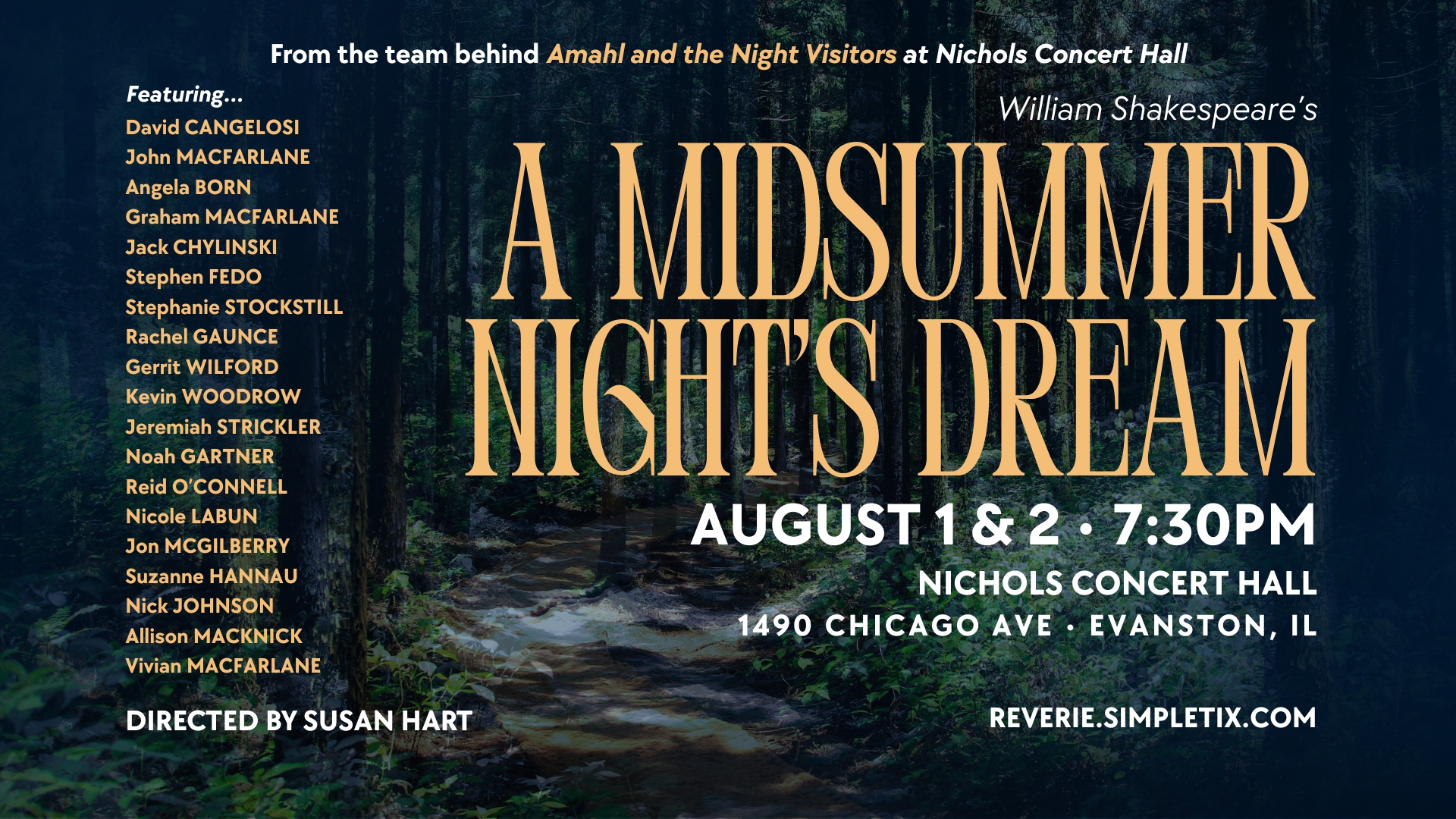 Shakespeare's A Midsummer Night's Dream at Nichols Concert Hall