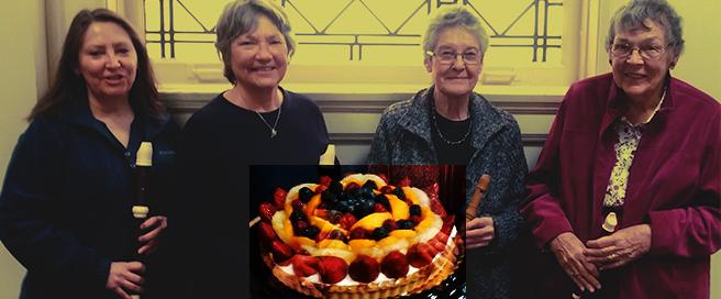 Recorder Class celebrates classmate's 90th birthday!