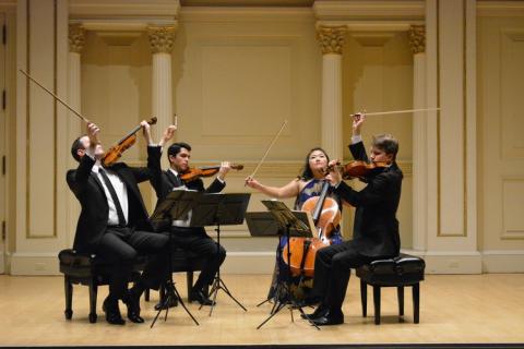 Calidore String Quartet plays at Nichols Concert Hall