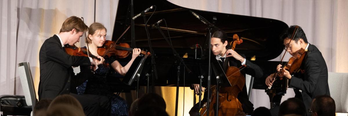 Seraphim String Quartet:  Clark Snavely (New Berlin, WI), Sasha Varchenko (Bloomington, IN), Serge Kalinovsky (Bloomington, IN), and Tristan Zhu (Chicago).