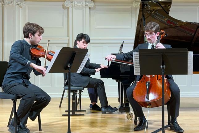 MIC Academy Chamber Music-trio performs at Nichols Concerts