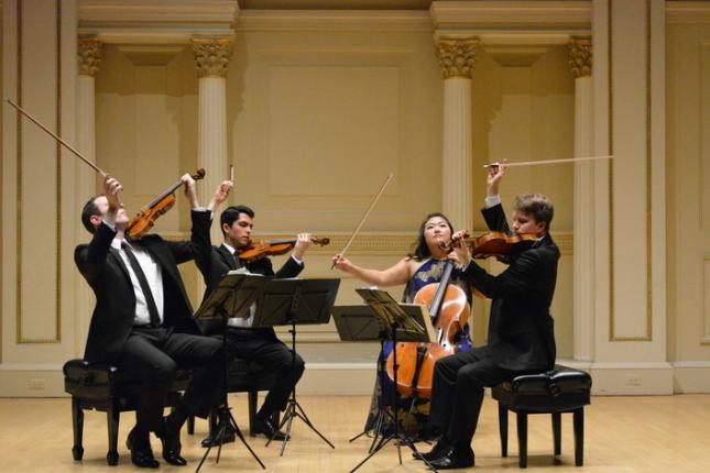 Calidore String Quartet plays at Nichols Concert Hall