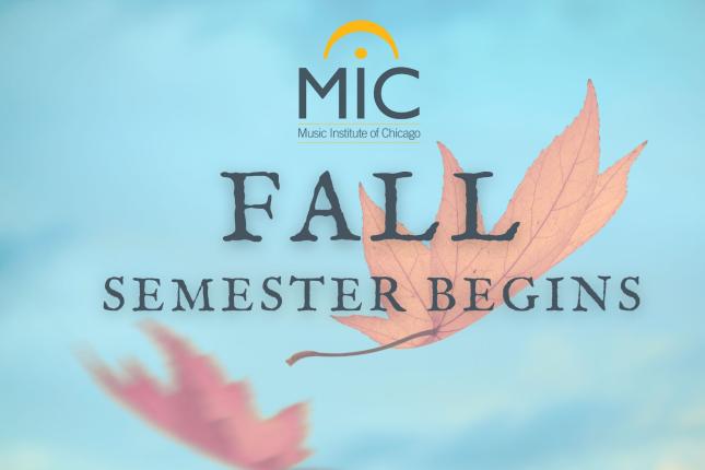 Fall Semester/Private Instruction begins 