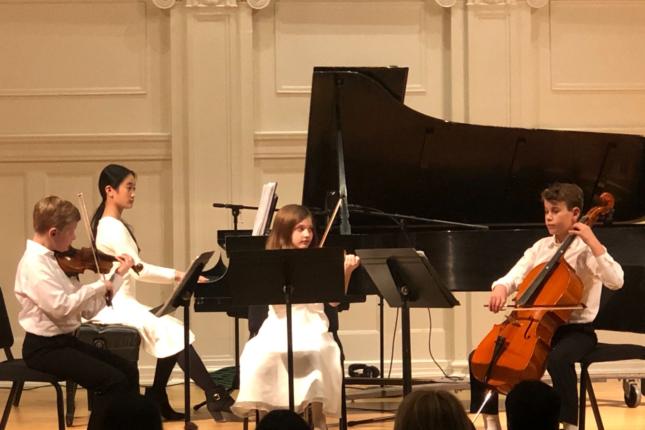 MIC Chamber music youth quartet at Nichols Concert Hall