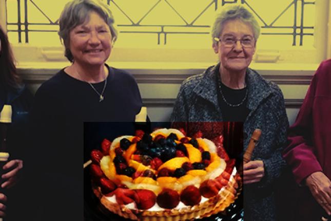 Recorder Class celebrates classmate's 90th birthday!