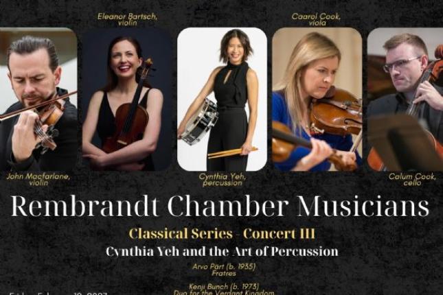 Rembrandt Chamber Musicians present:  Cynthia Yeh and the Art of Percussion