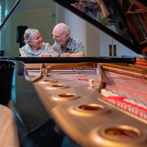 Claire Aebersold and Ralph Neiweem, ensemble in residence and piano faculty at MIC