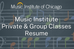 Music Institute group classes and ensembles resume