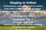 Nichols Concert Hall presents:  Singing in Italian