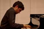 Student pianist at Nichols Concert Hall for One Composer, One Community performance 